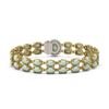 Image 3 : 17.42 ctw Opal & Diamond Bracelet 14K Yellow Gold - REF-336K4Y