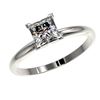 Image 2 : 1 ctw VS/SI Quality Princess Diamond Engagment Ring 10k White Gold - REF-243A2N