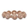 Image 2 : 40.92 ctw Morganite & Diamond Victorian Bracelet 14K Rose Gold - REF-1709H3R