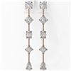 Image 2 : 2.74 ctw Mix cut Diamonds Designer Earrings 18K Rose Gold - REF-296M2G