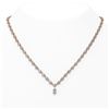 Image 1 : 11.5 ctw Emerald Cut Diamond Designer Necklace 18K Rose Gold - REF-897R3K