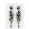 Image 1 : 5.13 ctw Diamond & Pearl Earrings 18K Yellow Gold - REF-662K2Y