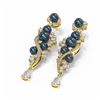 Image 3 : 5.13 ctw Diamond & Pearl Earrings 18K Yellow Gold - REF-662K2Y