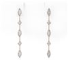 Image 2 : 2.1 ctw Marquise Cut Diamond Designer Earrings 18K Rose Gold - REF-297G5W