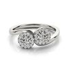 Image 1 : 1.26 ctw VS/SI Diamond 2 Stone 2 Stone Ring 18k White Gold - REF-161M3G