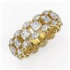 Image 1 : 7.42 ctw Princess & Marquise Diamond Eternity Band 18K Yellow Gold - REF-876N2F