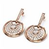 Image 3 : 5.84 ctw Diamond Earrings 18K Rose Gold - REF-540W9H
