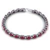 Image 2 : 30.8 ctw Ruby & VS/SI Certified Diamond Eternity Bracelet 10k White Gold - REF-245M5G