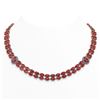 Image 1 : 59.69 ctw Tourmaline & Diamond Necklace 14K Rose Gold - REF-690R9K