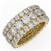 Image 1 : 8.2 ctw Diamond Designer Eternity Ring 18K Yellow Gold - REF-718H5R
