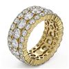Image 2 : 8.2 ctw Diamond Designer Eternity Ring 18K Yellow Gold - REF-718H5R