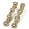 Image 1 : 3.75 ctw Cushion Cut Diamond Designer Earrings 18K Yellow Gold - REF-477A3N