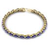 Image 2 : 26.3 ctw Tanzanite & VS/SI Diamond Eternity Bracelet 10k Yellow Gold - REF-345Y5X