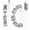 Image 3 : 3.5 ctw Emerald Cut Diamond Designer Earrings 18K White Gold - REF-639M8G