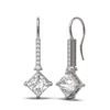 Image 2 : 1.64 ctw Princess Diamond Earrings 18K White Gold - REF-272M2G