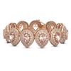 Image 1 : 47.64 ctw Morganite & Diamond Victorian Bracelet 14K Rose Gold - REF-2044G4W