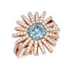 Image 3 : 3.05 ctw Aquamarine & Diamond Ring 18K Rose Gold - REF-185G5W