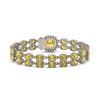 Image 3 : 14.21 ctw Citrine & Diamond Bracelet 14K White Gold - REF-178H2R