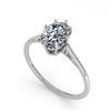 Image 2 : 1.0 ctw VS/SI Oval Diamond Engagment Ring 18k White Gold - REF-315G2W