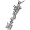 Image 3 : 2.2 ctw Princess Cut Diamond Designer Necklace 18K White Gold - REF-429K5Y