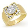 Image 1 : 2.08 ctw Certified Diamond Men's Ring 10k Yellow Gold - REF-510Y2X