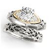 Image 1 : 0.85 ctw Certified VS/SI Diamond Solitaire 2pc Set 14k 2Tone Gold - REF-156G3W