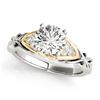 Image 2 : 0.85 ctw Certified VS/SI Diamond Solitaire 2pc Set 14k 2Tone Gold - REF-156G3W