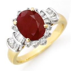 2.22 ctw Ruby & Diamond Ring 14k Yellow Gold - REF-80Y2X