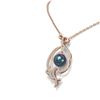 Image 2 : 0.83 ctw Diamond & Pearl Necklace 18K Rose Gold - REF-135R5K