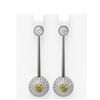 Image 1 : 3.67 ctw Intense Blue Diamond Earrings 18K White Gold - REF-336W2H