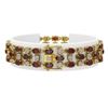 Image 2 : 24.68 ctw Garnet & Diamond Bracelet 10K Yellow Gold - REF-227X3A