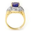 Image 2 : 5.20 ctw Tanzanite & Diamond Ring 14k Yellow Gold - REF-187K6Y