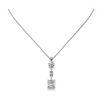 Image 2 : 2.5 ctw Princess Cut Diamond Designer Necklace 18K White Gold - REF-666N2F