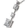 Image 3 : 2.5 ctw Princess Cut Diamond Designer Necklace 18K White Gold - REF-666N2F