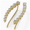 Image 1 : 2.78 ctw Pear Cut Diamond Designer Earrings 18K Yellow Gold - REF-350F8M
