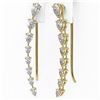 Image 3 : 2.78 ctw Pear Cut Diamond Designer Earrings 18K Yellow Gold - REF-350F8M