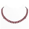 Image 1 : 59.69 ctw Tourmaline & Diamond Necklace 14K White Gold - REF-690W9H