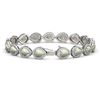 Image 2 : 13.19 ctw Opal & Diamond Micro Pave Halo Bracelet 10k White Gold - REF-301H5R