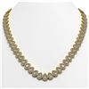 Image 1 : 42.11 ctw Pear Cut Diamond Micro Pave Necklace 18K Yellow Gold - REF-5853N8F