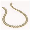 Image 2 : 42.11 ctw Pear Cut Diamond Micro Pave Necklace 18K Yellow Gold - REF-5853N8F