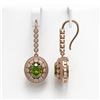 Image 2 : 8.45 ctw Tourmaline & Diamond Victorian Earrings 14K Rose Gold - REF-250N8F