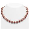 Image 1 : 82.17 ctw Certified Ruby & Diamond Victorian Necklace 14K Rose Gold - REF-1800N2F