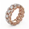 Image 2 : 7.42 ctw Cushion & Marquise Diamond Eternity Band 18K Rose Gold - REF-876A2N