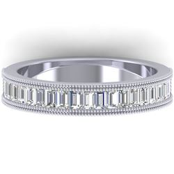 1 ctw Baguette VS/SI Diamond Art Deco Eternity Ring 14k White Gold - REF-107G3W