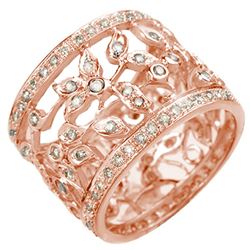 1.30 ctw Certified VS/SI Diamond Ring 14k Rose Gold - REF-143Y6X