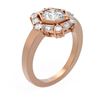 Image 1 : 2.18 ctw Diamond Ring 18K Rose Gold - REF-488W4H