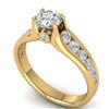 Image 2 : 1.37 ctw Certified VS/SI Diamond Solitaire Ring 14k Yellow Gold - REF-203K3Y