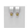 Image 1 : 1 ctw Fancy Yellow Diamond Earrings 18K Rose Gold - REF-178Y2X
