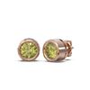 Image 2 : 1 ctw Fancy Yellow Diamond Earrings 18K Rose Gold - REF-178Y2X