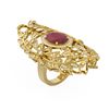 Image 3 : 8.82 ctw Ruby & Diamond Ring 18K Yellow Gold - REF-360M2G